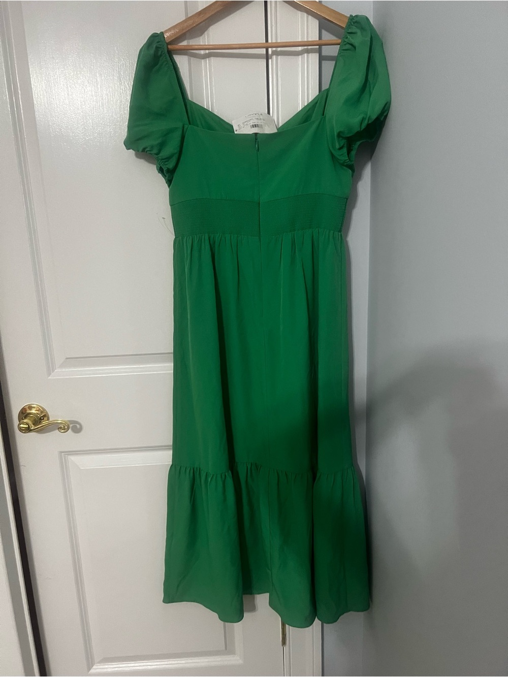 Adrianna Papell Women's Twist-Front Puff-Sleeve Midi Dress sz8 NWT - Picture 5 of 8
